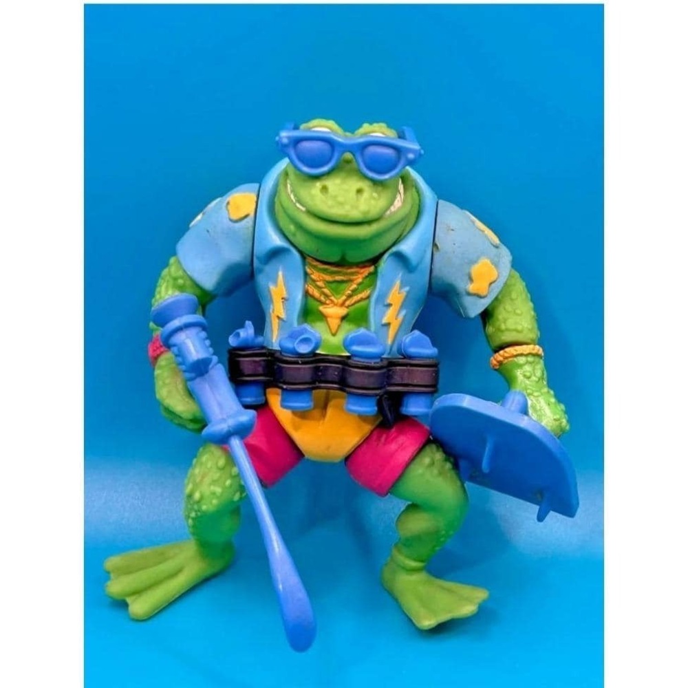 1989 Genghis Frog TMNT Teenage Mutant Ninja Turtles Playmates Action Figure New‎